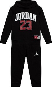 CONJ 2 PÇS MOLETOM AIR JORDAN PRETO FORRADO FLEECE