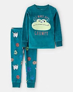 PIJAMA 2 PÇS MENINO CARTERS VERDE MOSNTRINHO