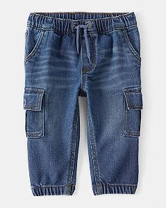 CALÇA JEANS MENINO OSHKOSH CARGO BOLSO LATERAL