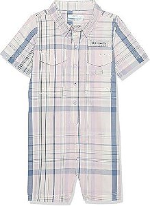 ROMPER COLUMBIA XADREZ AZUL E ROSA