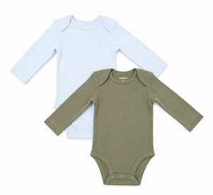 KIT 2 BODYS CARTERS VERDE E AZUL MANGA LONGA