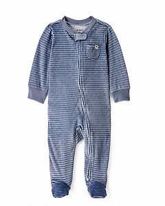 MACACAO CARTERS VELUDO LISTRAS URSO