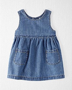 VESTIDO LITTLE PLANET JEANS REGATA BOLSO COM CALCINHA