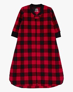 SACO DE DORMIR CARTERS FLEECE XADREZ VERMELHO