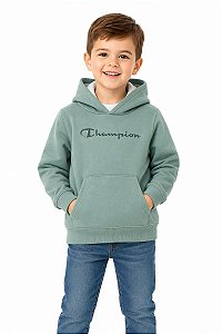 BLUSA MOLETOM MENINO CHAMPION VERDE GORRO