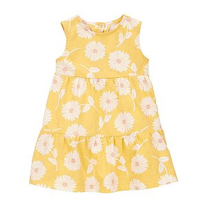 VESTIDO CARTERS AMARELO REGATA FLOR COM CALCINHA