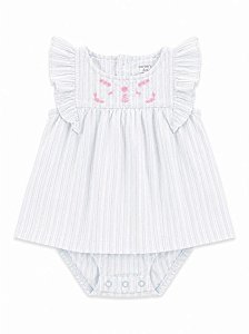 ROMPER MENINA CARTERS LISTRAS BORDADO VESTIDO