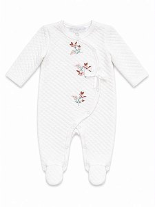 MACACAO MENINA CATHERINE MALANDRINO OFF WHITE BORDADO