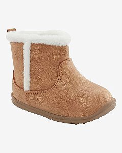 BOTA MENINA CARTERS MARROM PELUDINHA - 9,5 CM