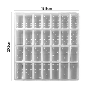 Molde de Silicone Dominó padrão