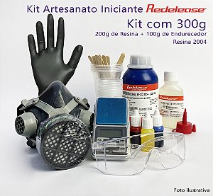 Kit Artesanato Iniciante Resina 2004 Redelease Kit 300g