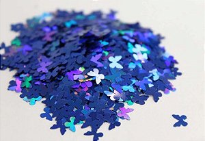 Glitter Borboleta Holográfica - Azul Royal 3g
