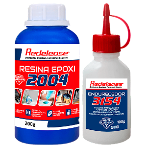 Resina 2004 Epoxi Redelease de Baixa Viscosidade com Endurecedor 3154 (Kit 300g)