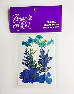 Cartela de Flores Secas Azul