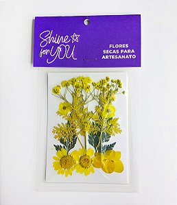 Cartela de Flores Secas Amarelo