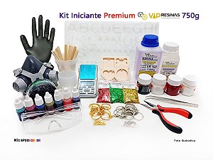 Kit Artesanato Iniciante Premium Resina Epóxi VR100 750g - Vip Resinas
