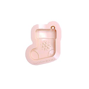 Molde de Silicone Natal Chaveiro Botinha