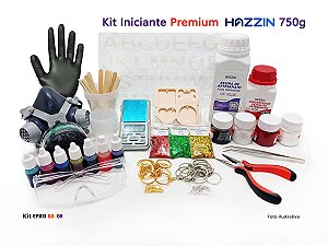 Kit Artesanato Iniciante Premium Resina Epóxi Hazzin Artesanato 750g - Hazzin