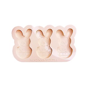 Molde de Silicone Para Resina Pascoa Coelho no Ovo