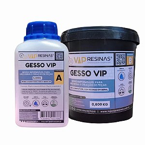 Gesso Vip - Gesso Para Artesanato - Kit 900g - Vip Resinas
