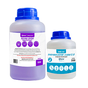 Resina Epóxi Ohana Clear 2 Baixa Viscosidade Uv Kit 750g