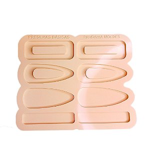 Molde De Silicone Para Resina Presilhas Básicas 8 cavidades