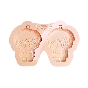Molde De Silicone Para Resina Chaveiro Harry 2 cavidades