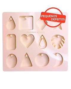 BAZAR - Molde De Silicone Para Resina Mini Pingente ou Biju com 12
