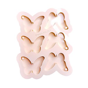BAZAR - Molde De Silicone Para Resina Borboleta 4cm Com 6 Cavidades