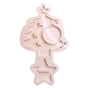 BAZAR - Molde de Silicone para Resina Árvore de Natal com bola