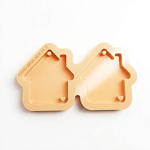 Molde De Silicone Para Resina Casinha 2 cavidades