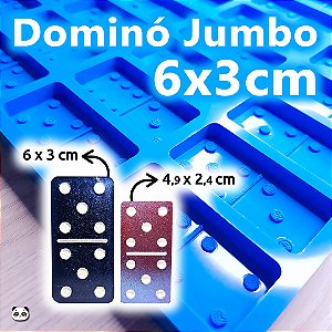 Molde de Silicone Dominó Jumbo 6x3cm