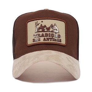 Boné Sertanejo Marrom "Tradição das Antigas"