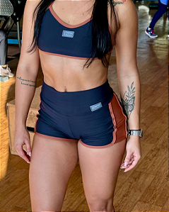 Short Amanda Preto c/ Cappuccino