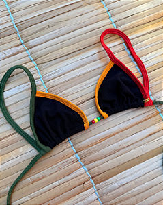 Top Cortininha Biquíni Reggae 2