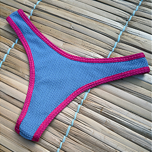 Calcinha Asa Delta Merliah Azul com Pink