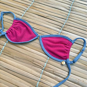 Top Argolinha Merliah Pink com Azul