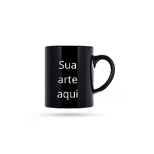 Caneca personalizada preta.