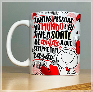 Caneca Branca - Coleção Flork Namorados