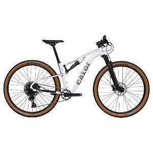 BICICLETA CALOI ELITE FS ALUMINIO TAM M BRANCO