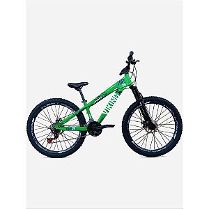 BICICLETA VIKING 26 DIRT J. TUFF X-25 AL. VERDE NEON