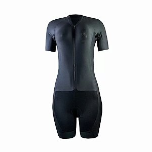 MACAQUINHO CICLISMO FEM PEDAL BRUTO SUPREME MANGA CURTA PRETO