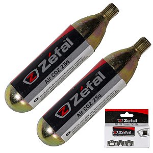 CARTUCHO CO2 ZEFAL 25G COM ROSCA PARA BICICLETA UNIDADE
