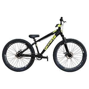 BICICLETA GIOSBR 4TRIX PRETO BRILHANTE - AMR NEON/CINZA