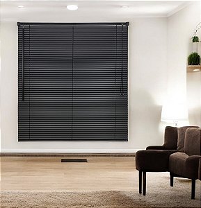 Persiana Horizontal pvc 1,20 x 1,30 Preto