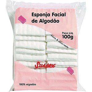 Esponja Facial De Algodão 100g - Sussex