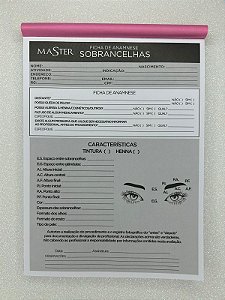 Ficha De Anamnese Sobrancelhas Master | 50 folhas