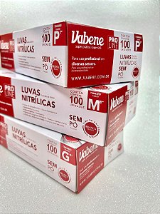 Luva Nitrílica Sem Pó Branca Vabene - c/100 unidades