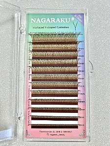 Cílios Mix Nagaraku Marrom Fio YY 0.07D