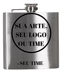 Kit Cantil De Bolso Inox 210 Ml Porta Bebidas Whisky/Vodka Personalizado